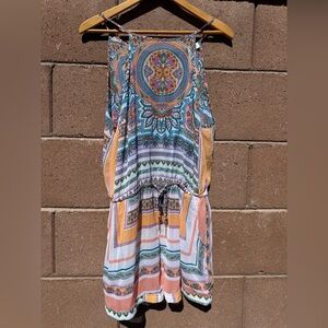 Jessica Simpson Multicolor Swim Coverup Romper| Bohemian